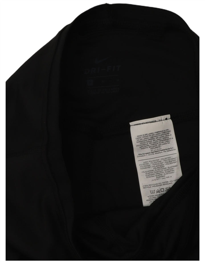 Leggings NIKE Dri Fit Graphic pentru femei UK 12 Poliester mediu negru