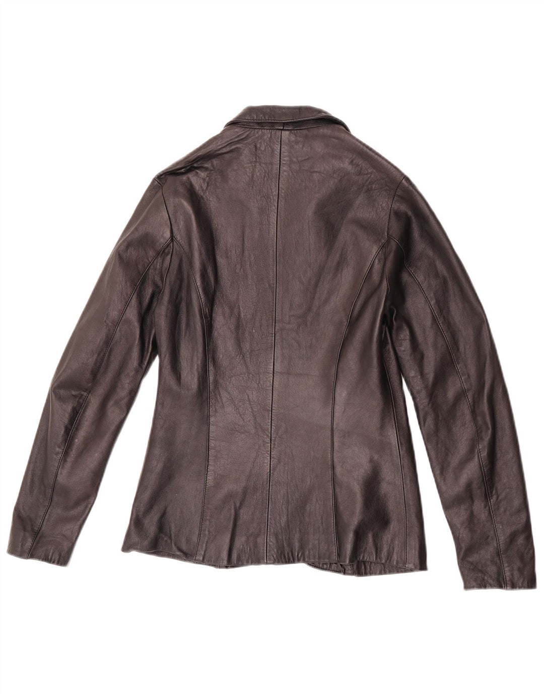 Jachetă vintage din piele cu 1 nasture pentru femei IT 42 Medium Black