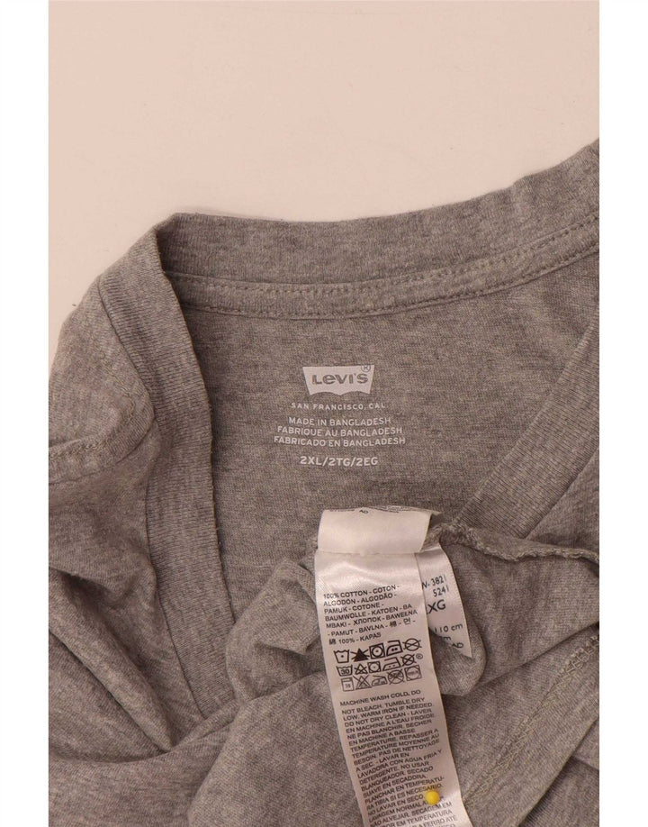 Tricou cu grafic Levi's pentru bărbați Top 2XL, bumbac cu pete gri