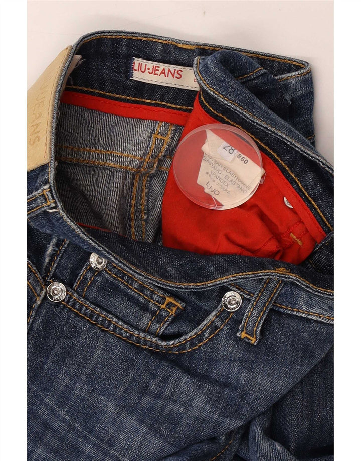 Liu Jo Blugi Bootcut Distressed Femei L28 L34 Bumbac Albastru