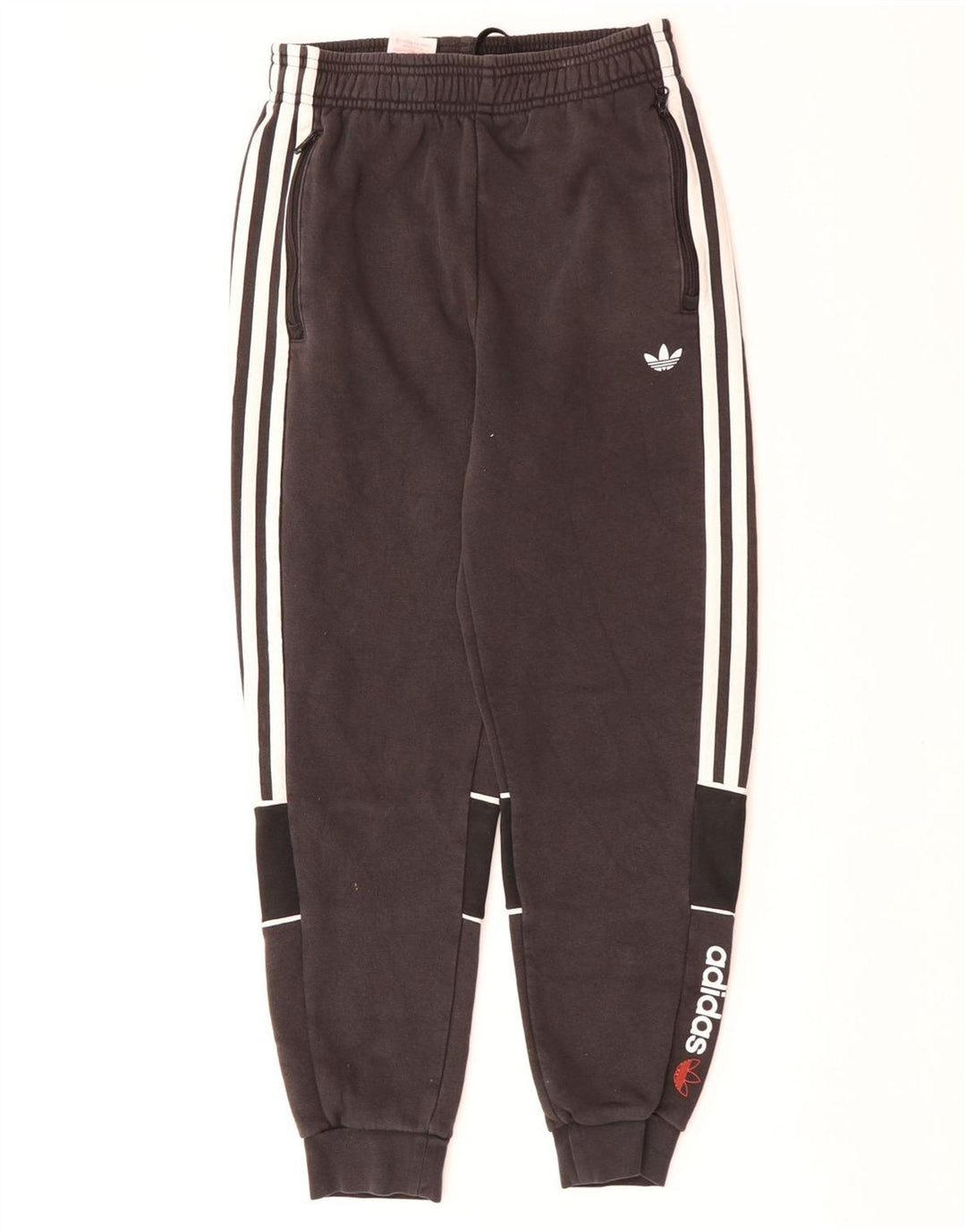 Pantaloni de trening ADIDAS pentru băieți Pantaloni de jogging 11-12 ani, negru, color block