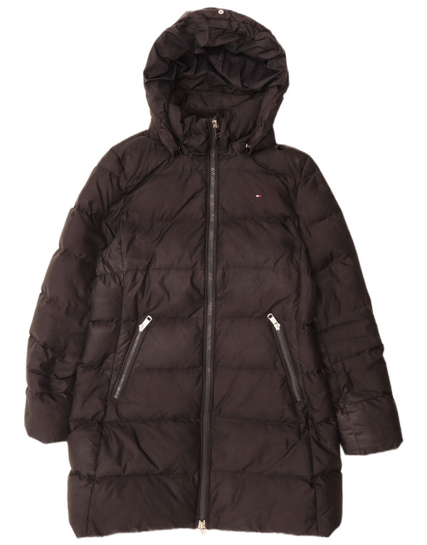 Palton căptușit cu glugă pentru femei Tommy Hilfiger UK 18 XL poliester negru