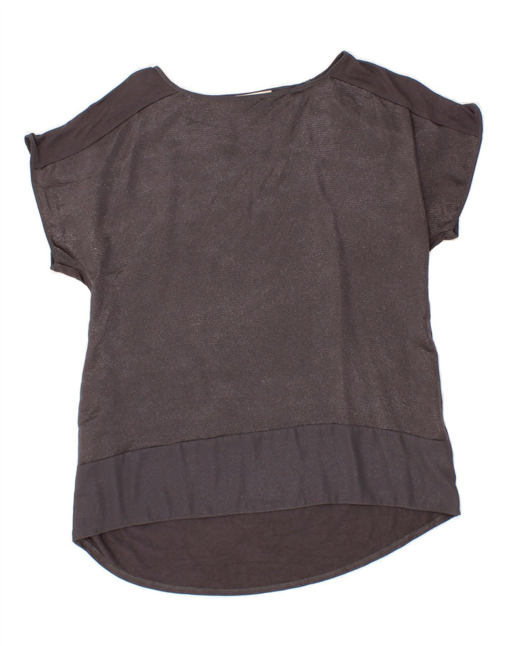 OASIS Womens Crop Blouse Top UK 12 Medium Black Polyester Vintage Oasis and Second-Hand Oasis from Messina Hembry 