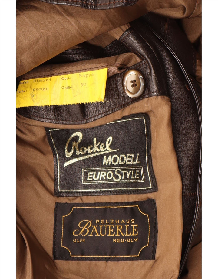 Geacă de piele vintage pentru femei IT 50 XL din piele maro