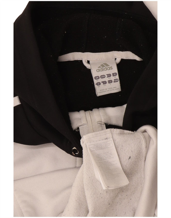 Pulover Adidas pentru femei, cu fermoar, UK 12 Medium Black Colorblock Poliester