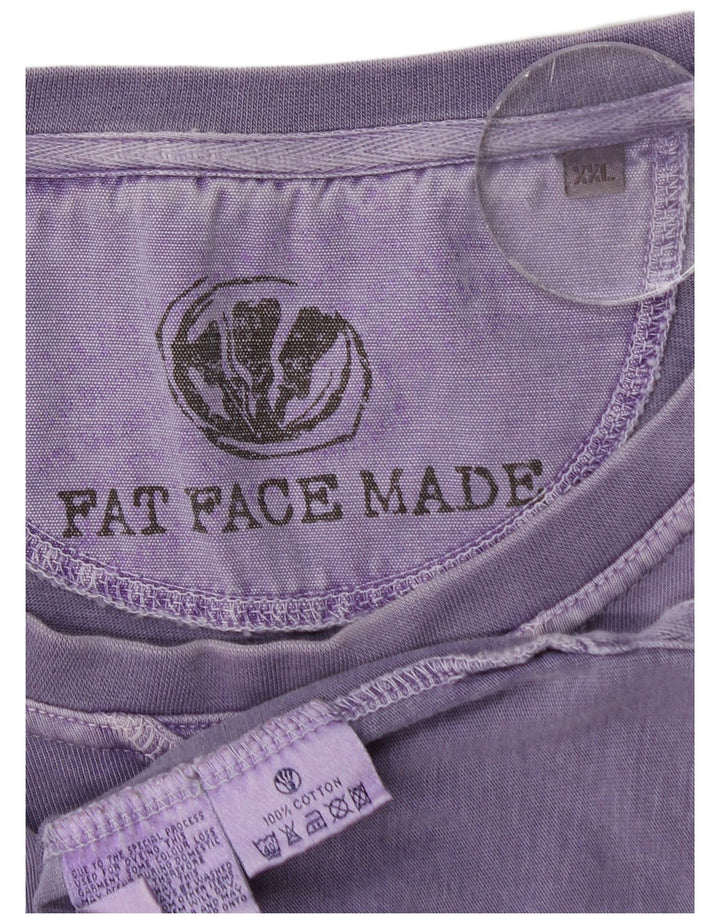 Top pentru bărbați Fat Face cu mânecă lungă 2XL, mov, bumbac