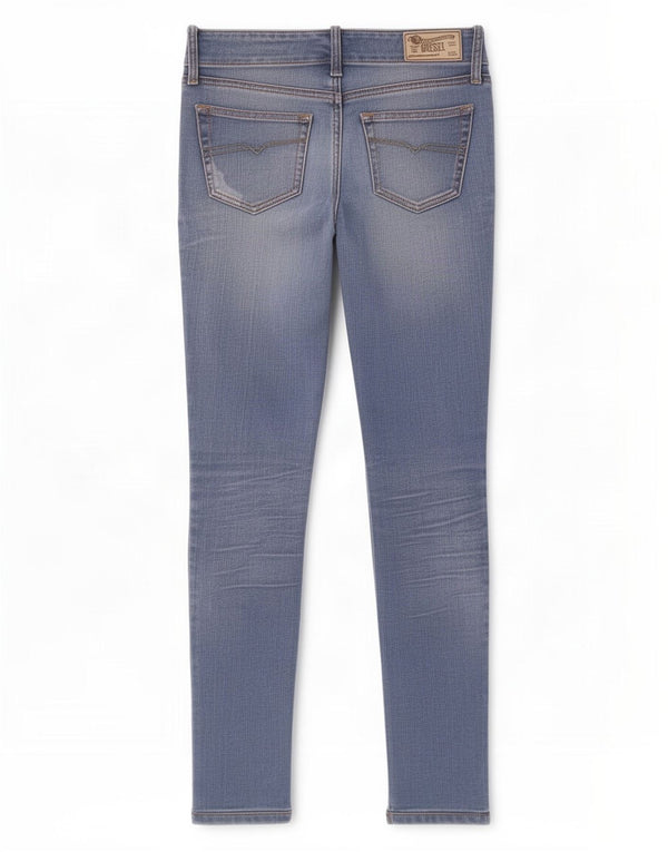 Blugi skinny super subțiri pentru femei Diesel Guppe W26 L28 Bumbac albastru