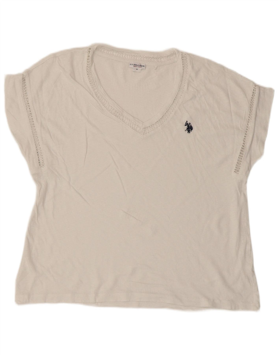 U.S. Polo Assn. Tricou pentru femei Top UK 14 Medium White