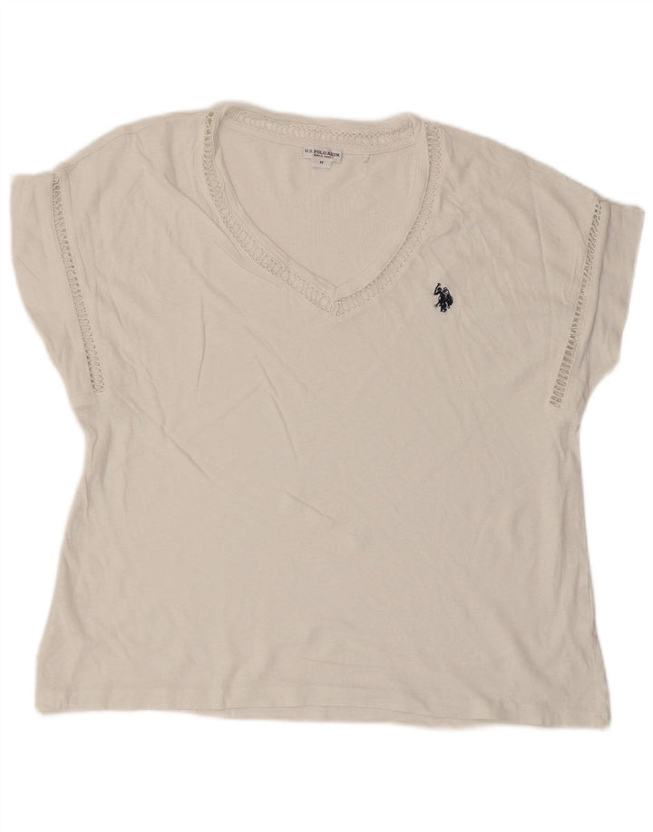 U.S. Polo Assn. Tricou pentru femei Top UK 14 Medium White
