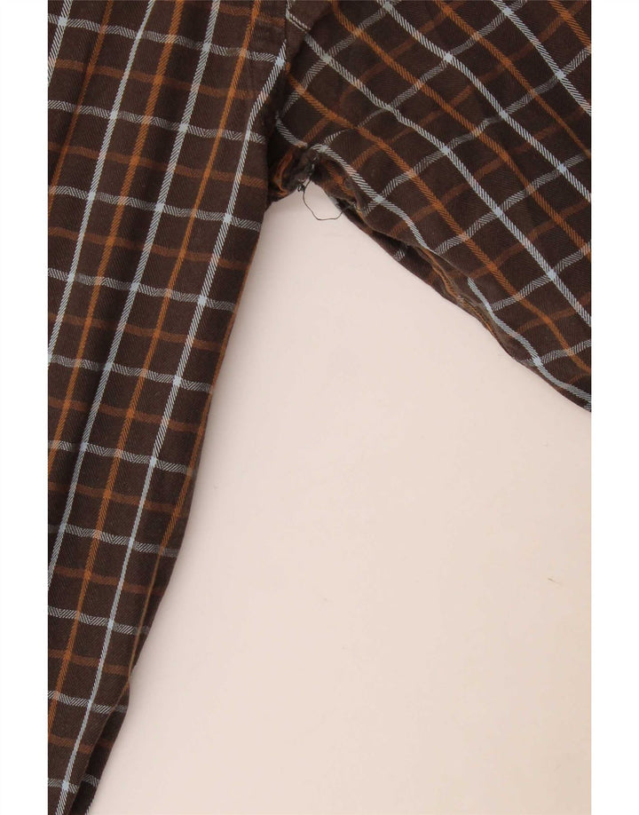 Cămașă de flanel pentru bărbați Barbour, bumbac cu carouri maro mari