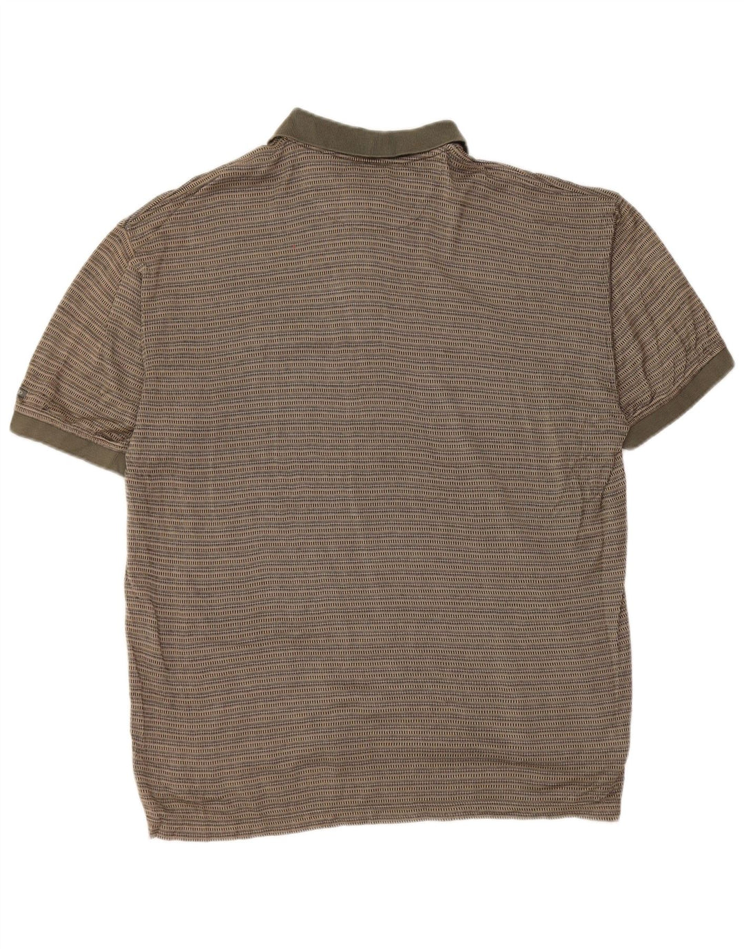 Tricou polo IZOD pentru bărbați, bumbac cu dungi kaki mediu