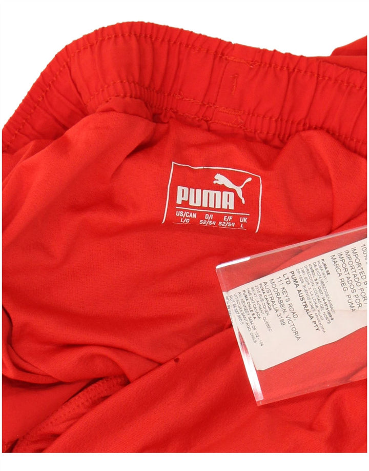 Pantaloni scurti sport PUMA pentru bărbați, roșu, mare, poliester color bloc
