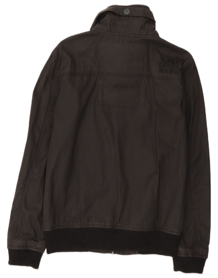 Jachetă Bomber Superdry pentru bărbați UK 38, bumbac mediu negru