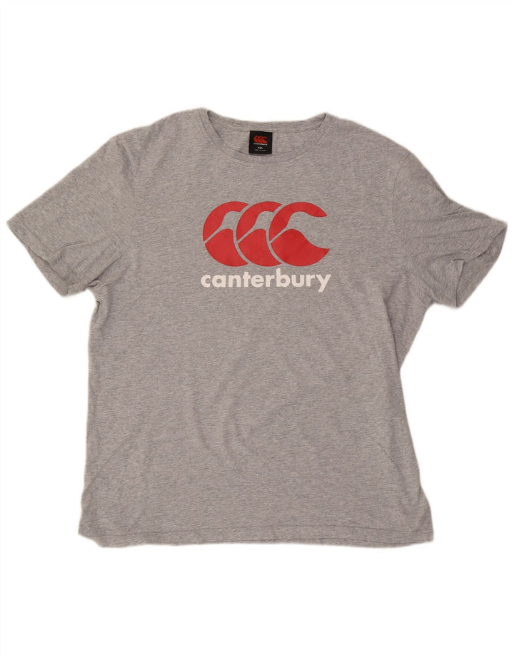 CANTERBURY Tricou grafic pentru bărbați Top 2XL, bumbac cu pete gri