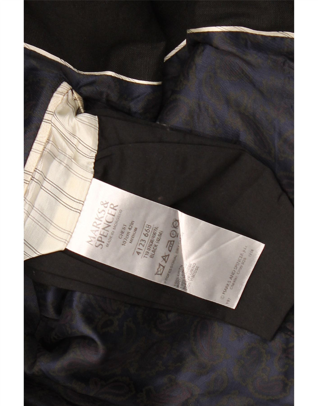 Sacou Marks & Spencer pentru bărbați cu 2 nasturi, UK 38, in negru mediu