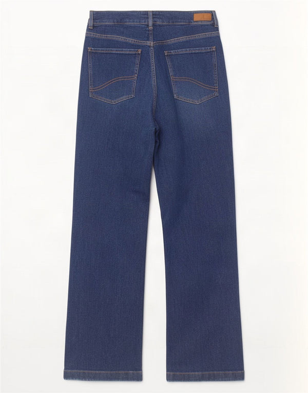 Fat Face Blugi Elise pentru femei cu picioare largi UK 10 Mici L30 L30 Bumbac albastru