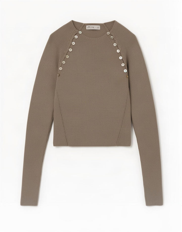 Bluză Crop Top Femei Zara UK 12 Medium Gri Viscose