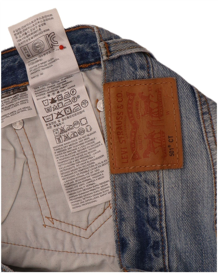 Blugi drepti distressed 501 CT Levi's pentru femei W26 L29 albastru