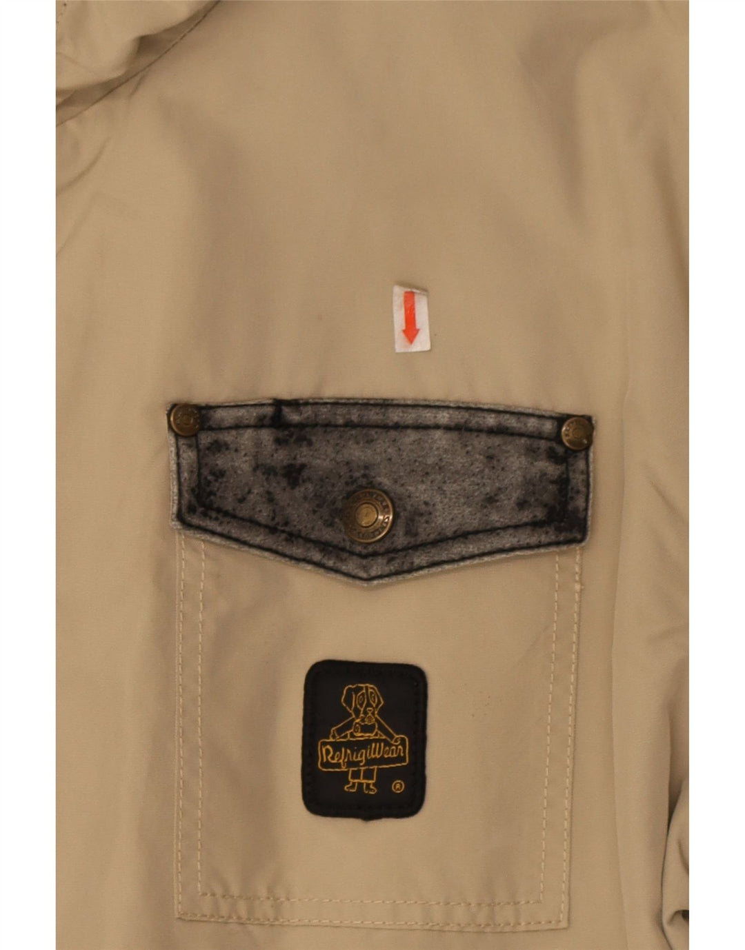 Jachetă de ploaie Bomber pentru bărbați Refrigiwear UK 42 2XL Bej Colorblock