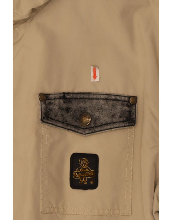 Jachetă de ploaie Bomber pentru bărbați Refrigiwear UK 42 2XL Bej Colorblock