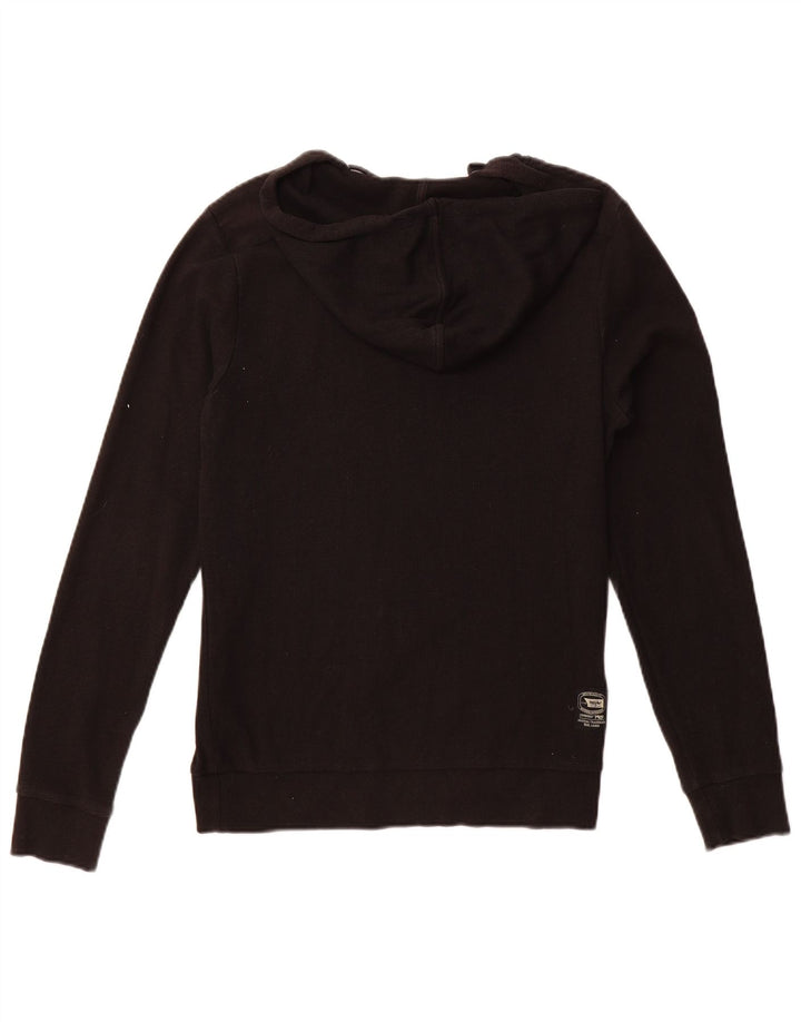 Top grafic cu glugă pentru bărbați Mossimo cu mânecă lungă, negru mediu