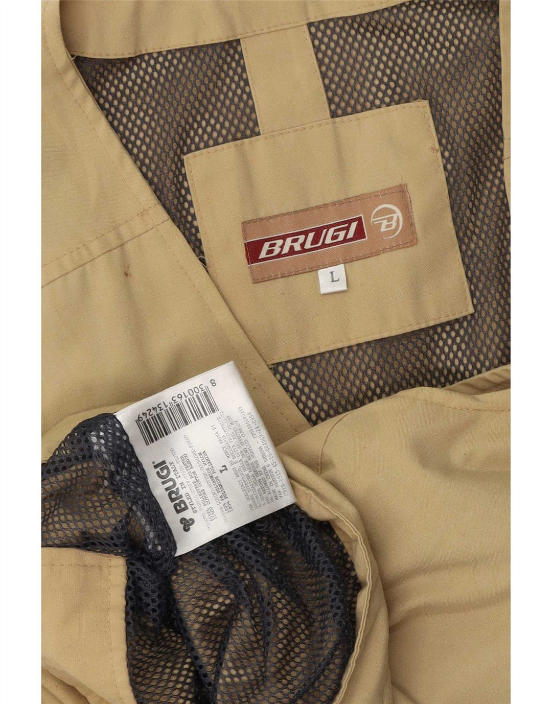 Gilet pentru bărbați Brugi Utility UK 40 Large Kaki Poliester