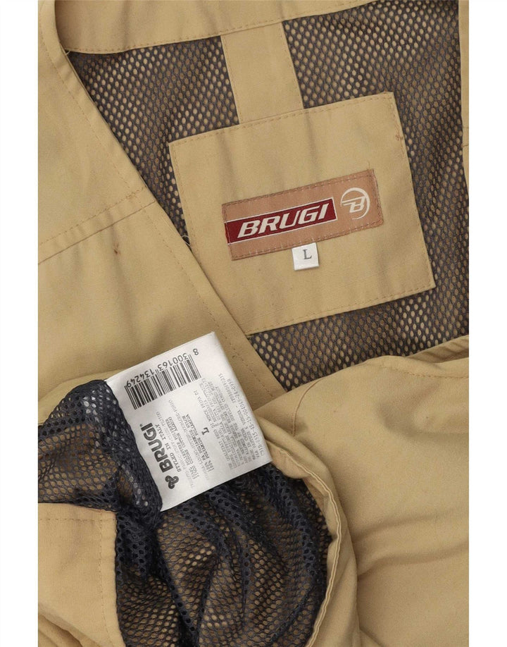 Gilet pentru bărbați Brugi Utility UK 40 Large Kaki Poliester