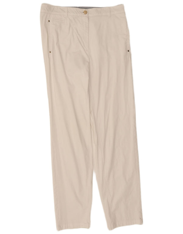 Pantaloni chino drepti pentru femei Marks & Spencer UK 12 Medium W32 L30 Alb