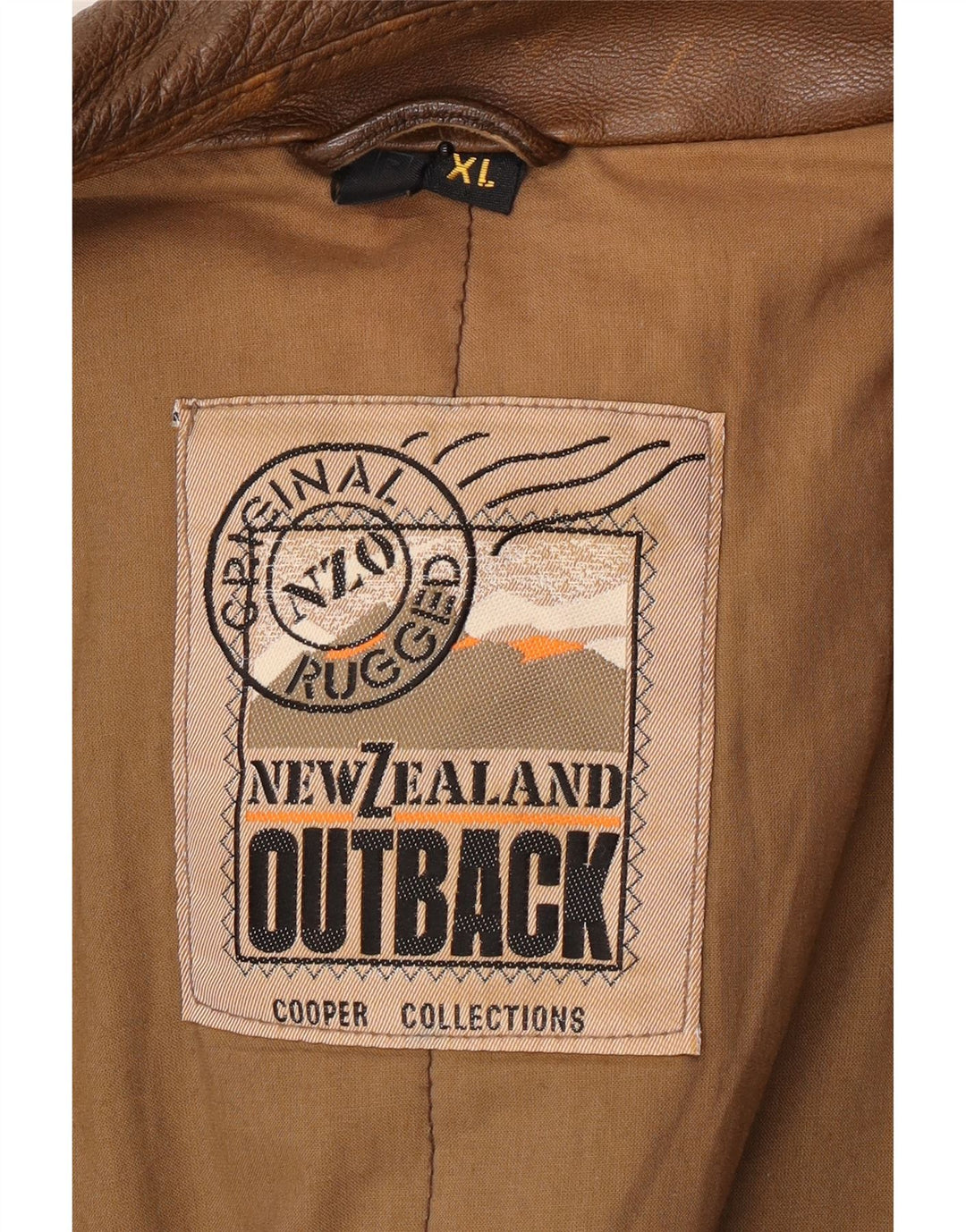 Jachetă din piele pentru bărbați Outback UK 42 XL din piele maro