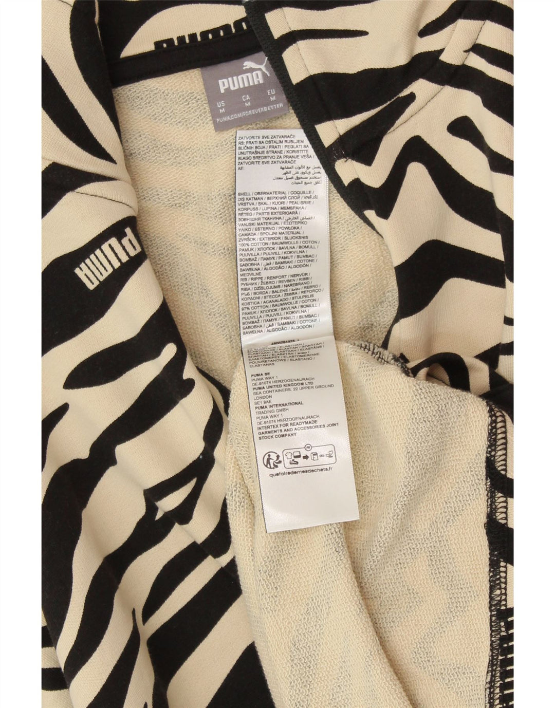 Pulover supradimensionat pentru femei PUMA UK 14 Medium Off White