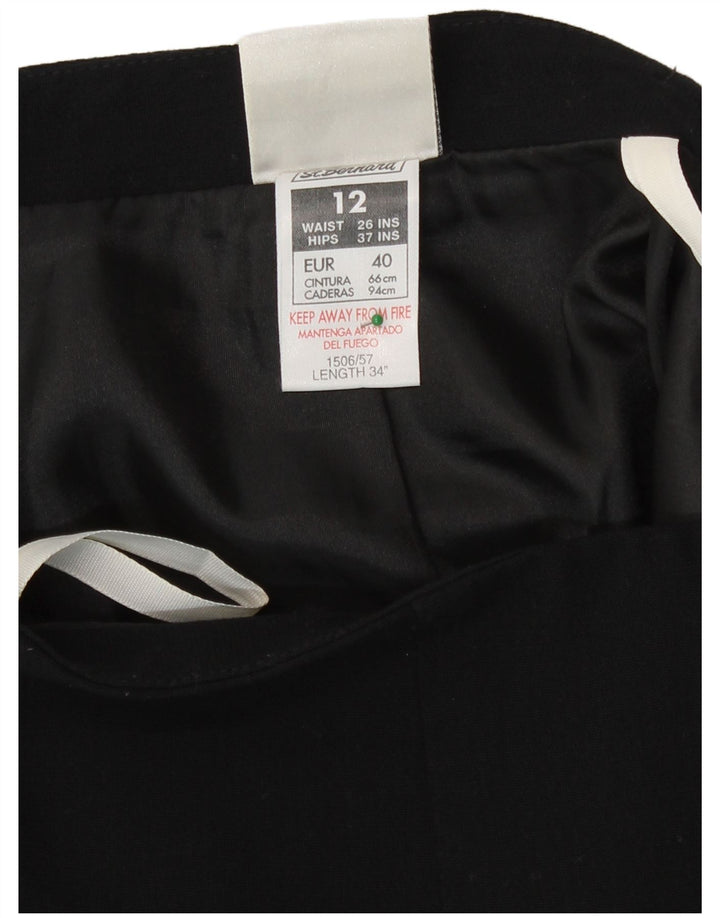 Fusta midi pentru femei St. Bernard UK 12 Medium W26 Poliester negru
