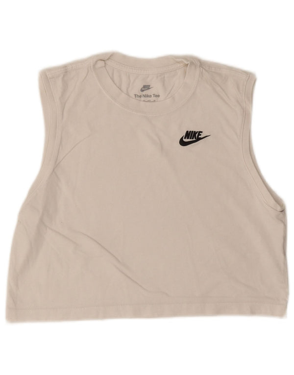 Top cu vestă supradimensionată pentru femei Nike UK 6 XS Bumbac alb