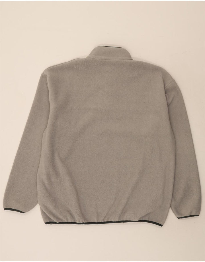 Pulover pentru bărbați Champion, cu gât cu nasturi, fleece, mare, gri, poliester