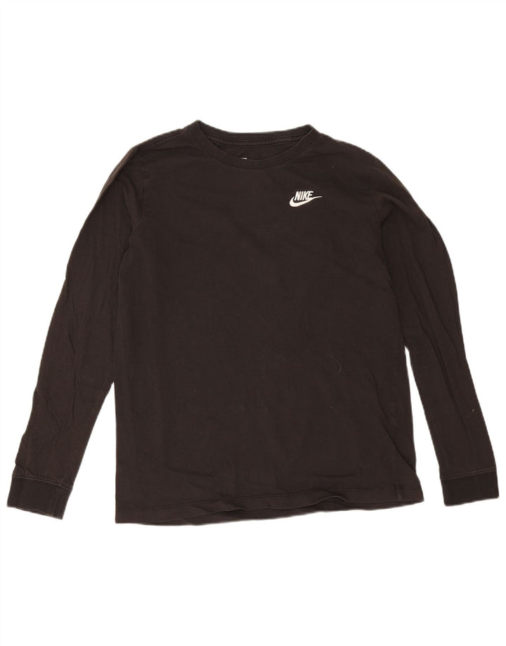 Top pentru băieți Nike cu mânecă lungă 13-14 ani XL bumbac negru