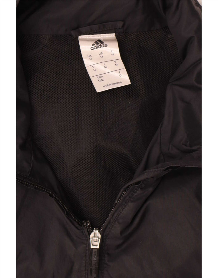 Jachetă de ploaie cu glugă Adidas pentru bărbați UK 38 Medium Black Poliamidă