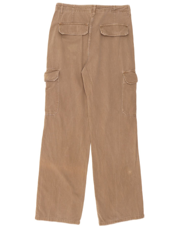 Pantaloni cargo drepti pentru femei Zara EU 40 Medium W30 L31 Bej