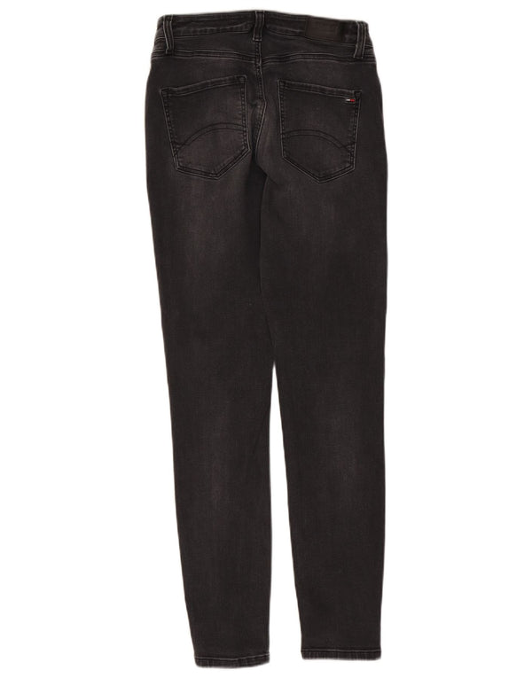 Tommy Hilfiger Womens Santana High Rise Skinny Jeans W28 L30 Black Cotton