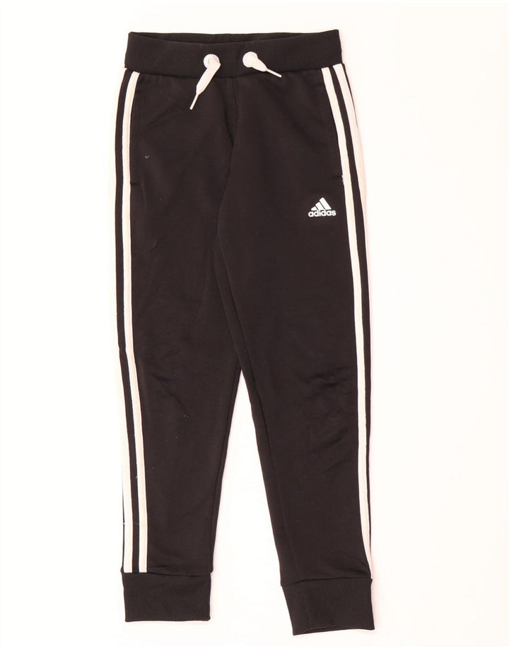 Pantaloni de trening Adidas baieti Joggeri 7-8 ani poliester negru