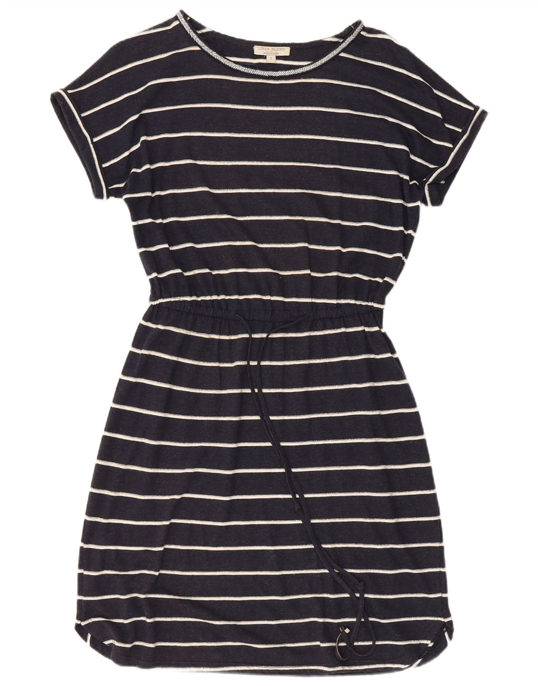 MONSOON Rochie tricou pentru femei UK 10 Mic in dungi bleumarin