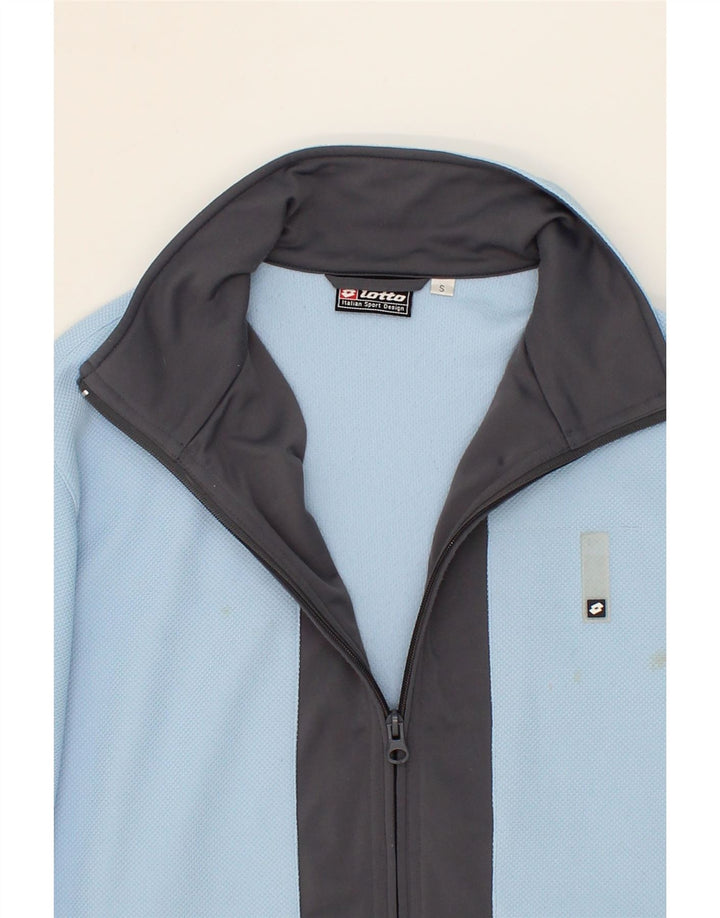 LOTTO Mens Tracksuit Top Jacket Small Blue Colourblock Vintage Lotto and Second-Hand Lotto from Messina Hembry 