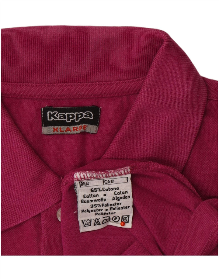 KAPPA Mens Polo Shirt XL Pink Cotton