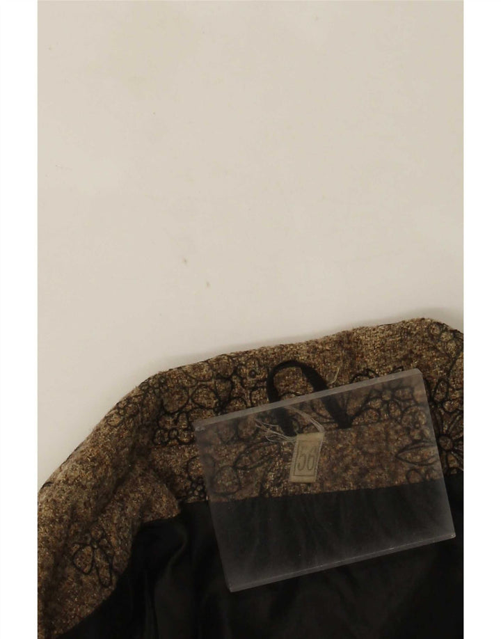 Jachetă Vintage pentru femei cu 4 nasturi IT 56 4XL Maro Floral