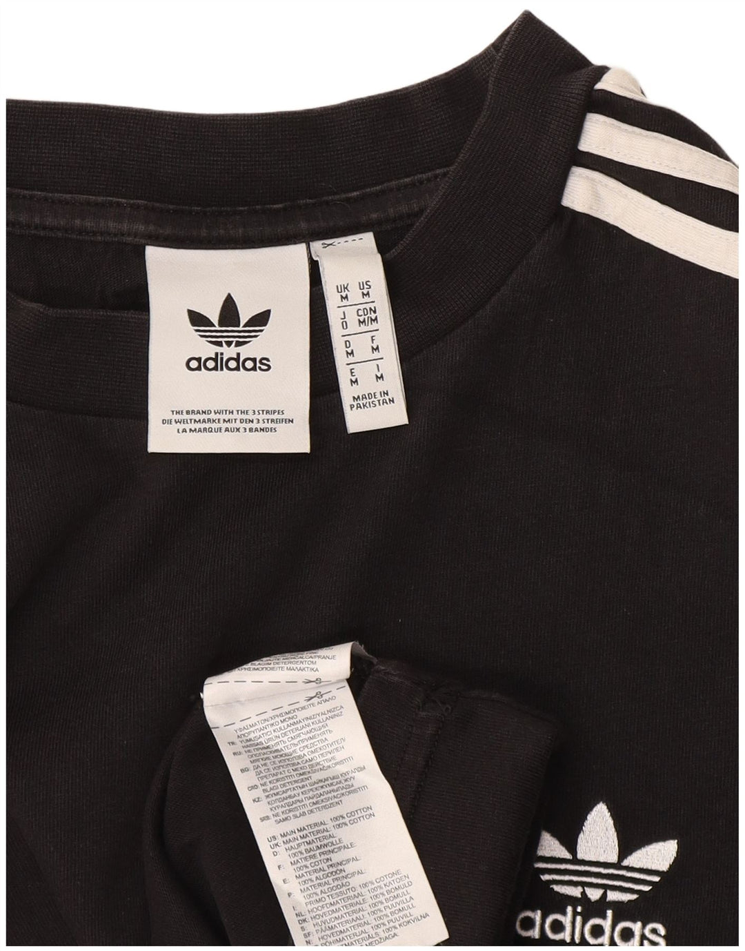 Tricou pentru bărbați Adidas Top Mediu Negru Bumbac