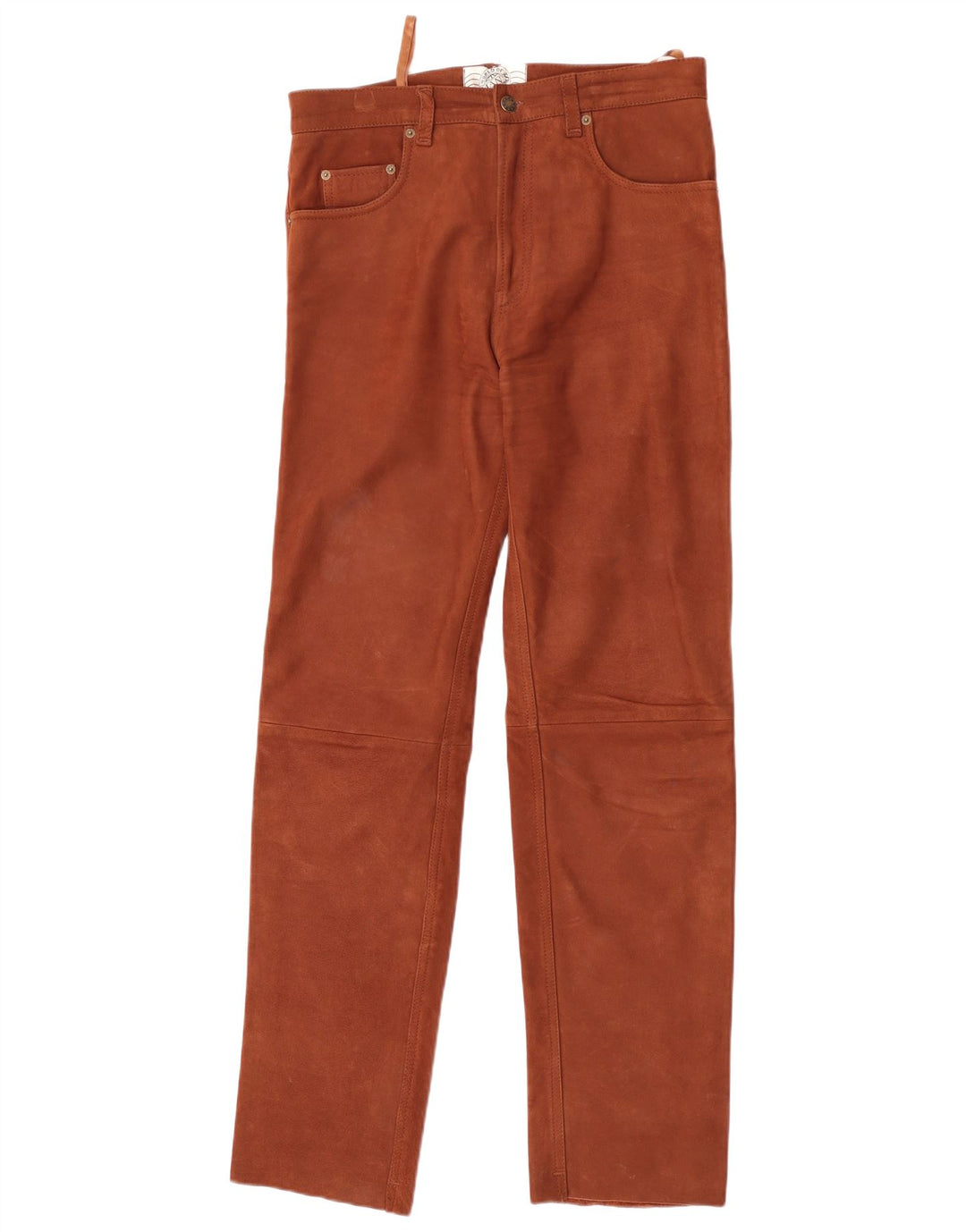 Pantaloni din piele vintage pentru bărbați W33 L33 din piele maro