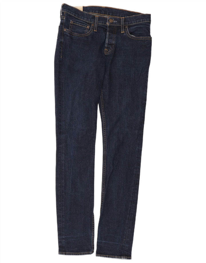 Blugi skinny pentru femei HOLLISTER W32 L34 bumbac bleumarin