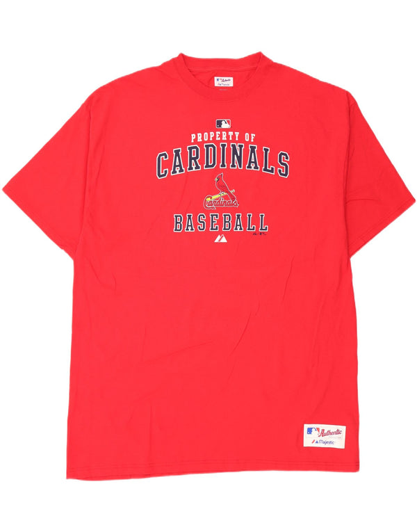 Maiestic pentru bărbați St. Louis Cardinals tricou grafic Top 2XL bumbac roșu