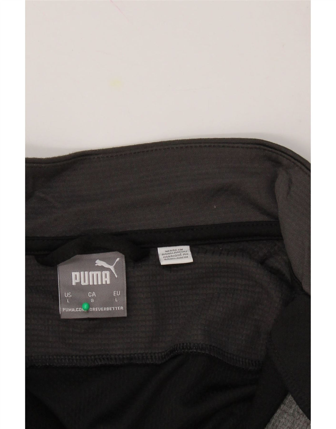 PUMA Mens Zip Neck Pullover Tracksuit Top Large Black Colourblock Vintage Puma and Second-Hand Puma from Messina Hembry 