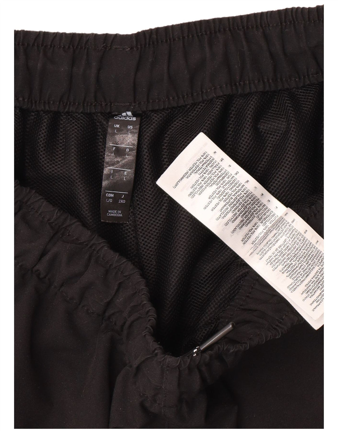 Pantaloni scurți sport pentru bărbați Adidas, mari, negru, poliester