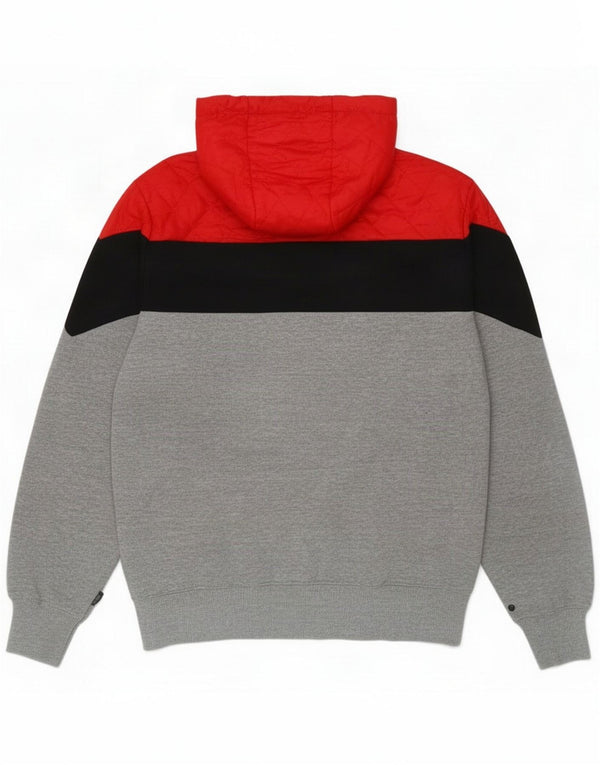 Sneaker Freak Mens Zip Hoodie Sweater Large Grey Colourblock Cotton