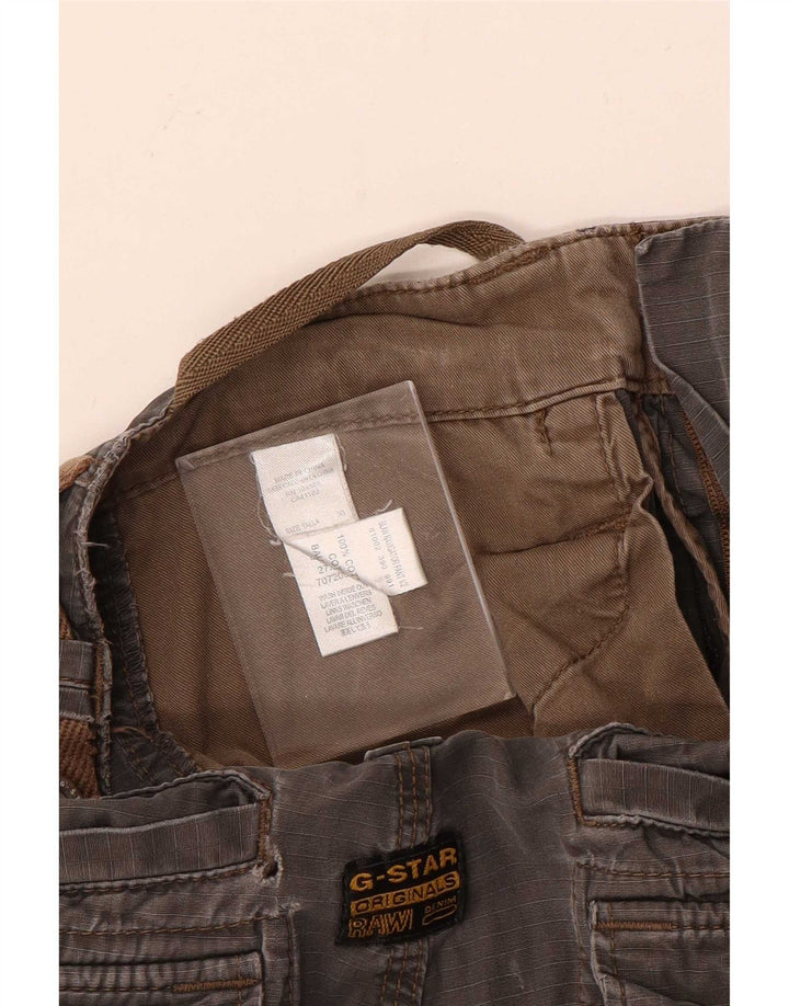 Pantaloni scurti cargo grafic G-Star pentru bărbați W32 bumbac gri mediu